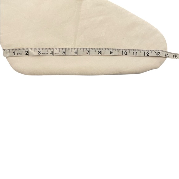 Pottery Barn Velvet Christmas Stocking Ivory with Red Cuff - Picture 7 of 7